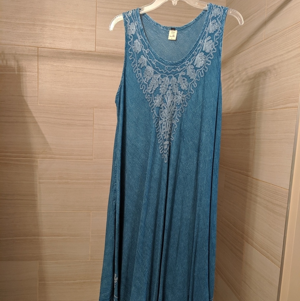 Blue summer tank dress